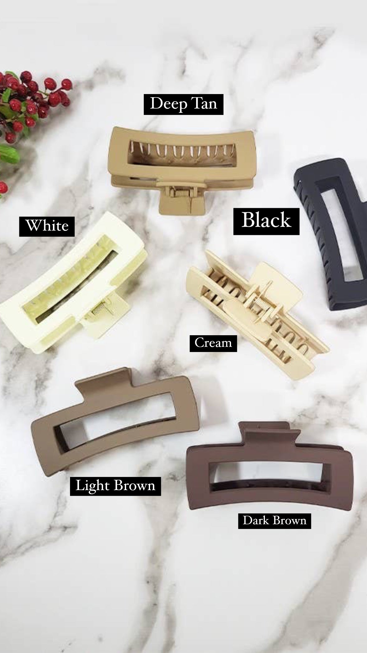 Big Size Matte Color Hair Claw Clip