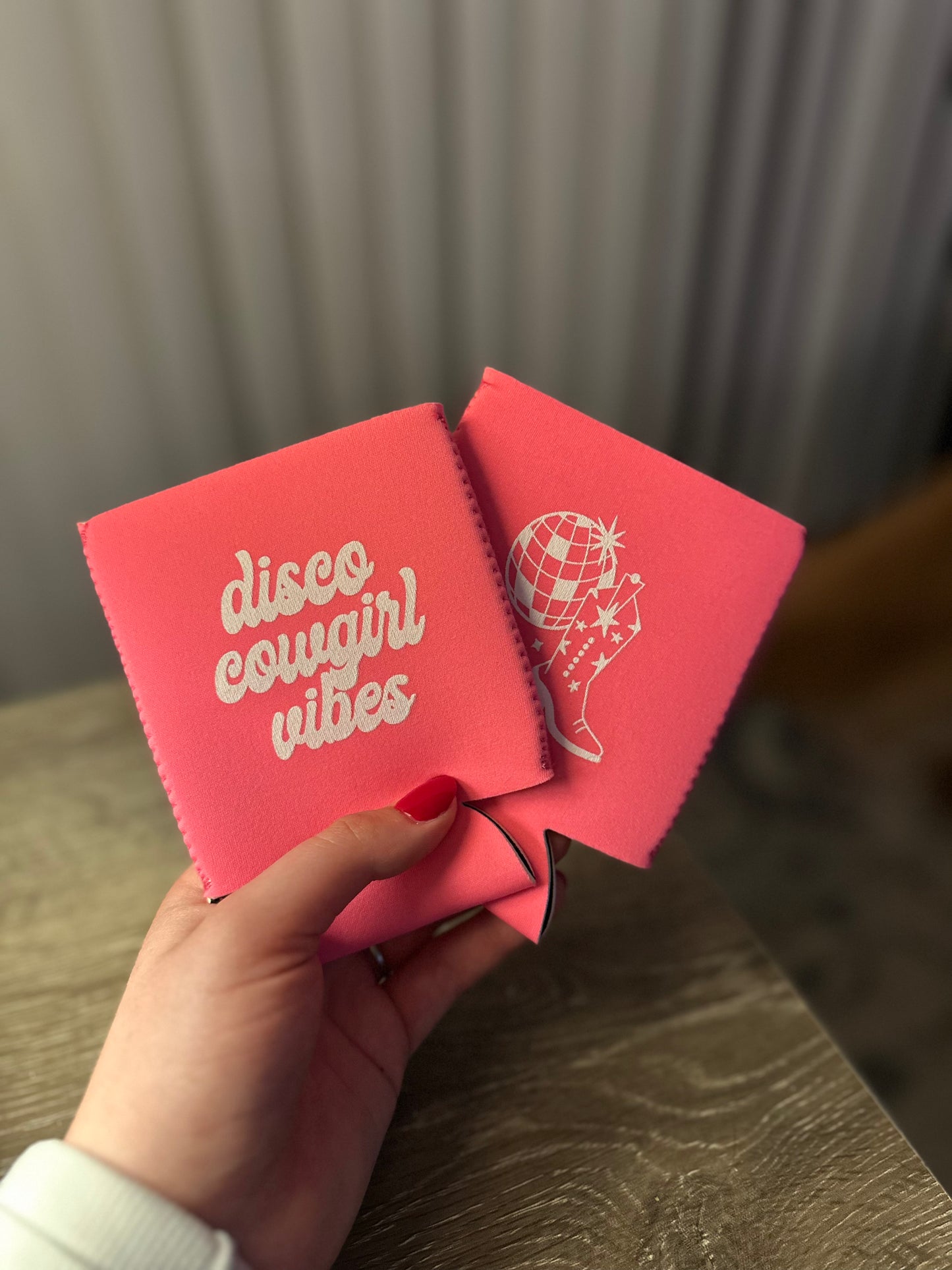Pink Disco Cowgirl Coozie