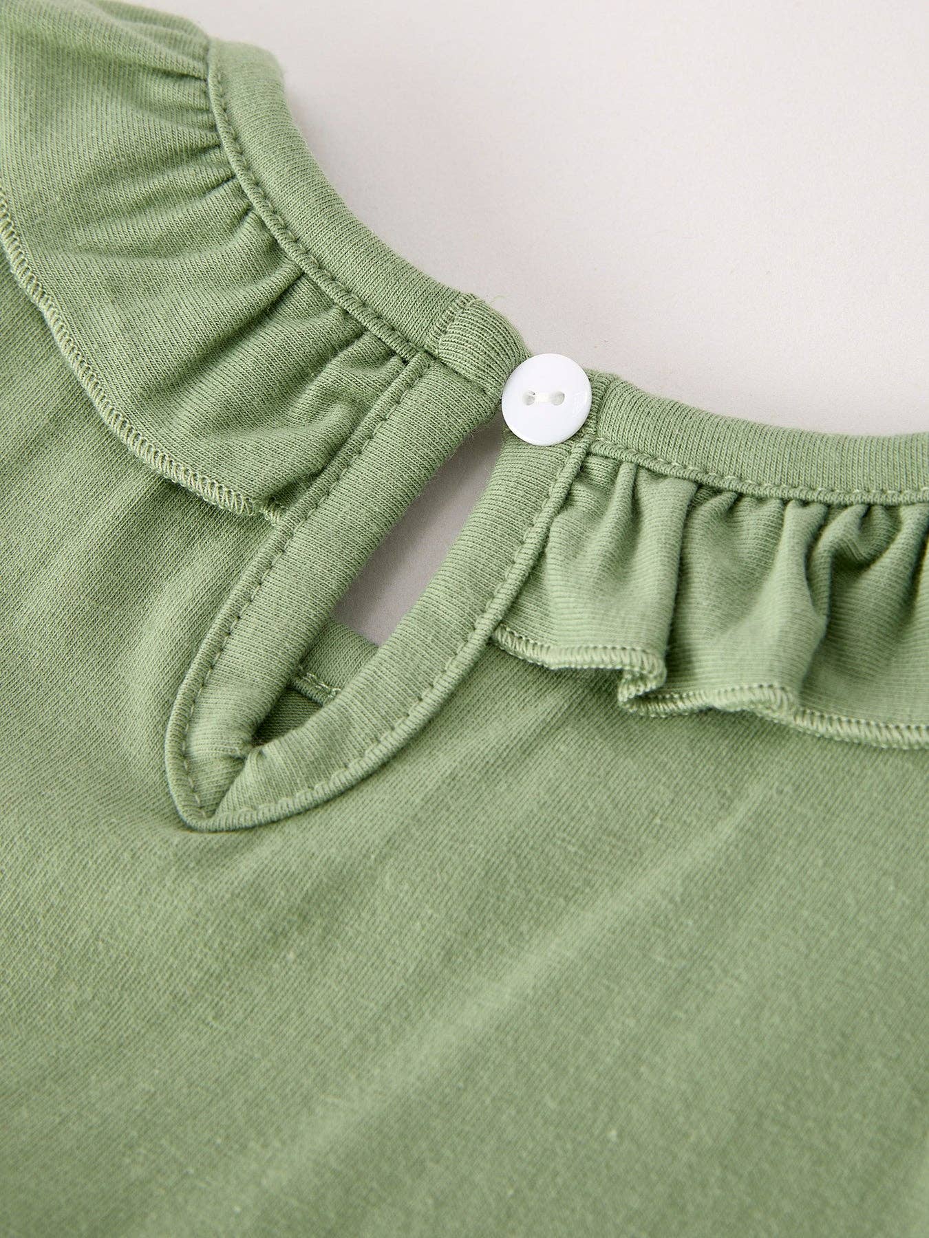 Fall Thanksgiving Smock Embroidered Green